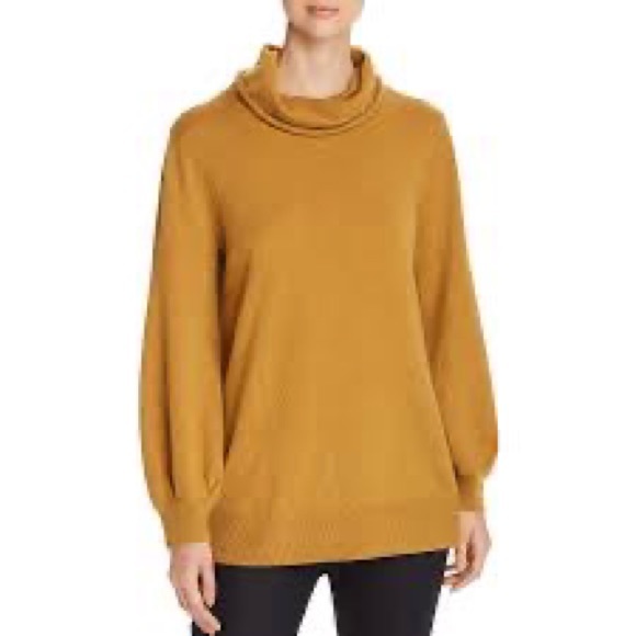 Eileen Fisher Sweaters - Eileen Fisher ARNCA extra fine merino wool cowl neck sweater mustard slouchy
